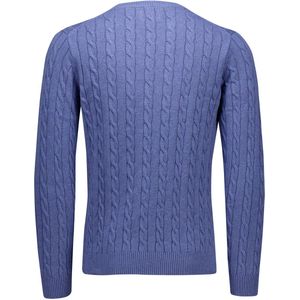 Gant - Trui - Blauw - Katoen - Kabelgebreid