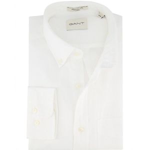 Gant - 3250076 Overhemd - Blauw - 100% Linnen - Regular Fit