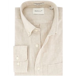 Gant, Heren, Overhemden, Beige, Maat: 4XL