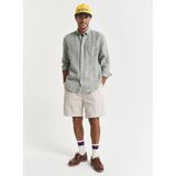 Gant, Heren, Overhemden, Groen, Maat: S Linnen,