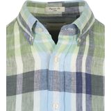 Gant - Overhemd - Groen Blauw Geprint - Linnen