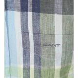 Gant - Overhemd - Groen Blauw Geprint - Linnen