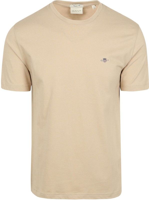 Shirt - Effen - Jersey - Normale Pasvorm - Kwartmouw