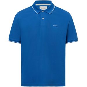 GANT - Tipping Ss Pique Polo - Rich Blue - Katoen