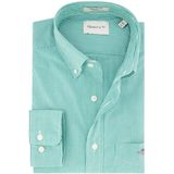 Gant - Overhemd - Groen - 100% Katoen - Wijde Fit