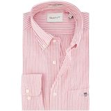 REG CLASSIC OXFORD STRIPE SHIRT, robijnrood, S