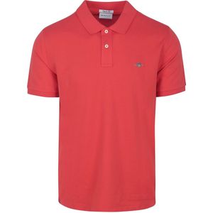 Gant Shield Regular Piqué Poloshirt Rot - Größe M