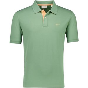 Gant - Poloshirt - Groen - Katoen/Elastaan