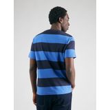 GANT Heren T-shirt met barstrepen, Rich Blue, Rich Blue., S