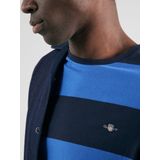 GANT Heren T-shirt met barstrepen, Rich Blue, Rich Blue., S