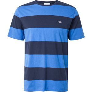 GANT Heren T-shirt met barstrepen, Rich Blue, Rich Blue., S