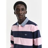Gant Heavy Rugger Shield Polo - Navy Roze - Heren - Longsleeve