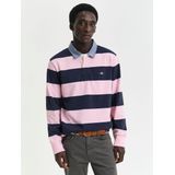Gant Heavy Rugger Shield Polo - Navy Roze - Heren - Longsleeve