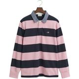 Gant Heavy Rugger Shield Polo - Navy Roze - Heren - Longsleeve