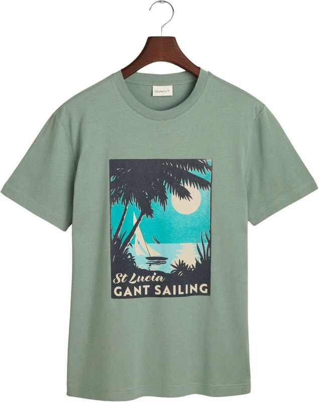 Gant - Placed Graphic - T-shirt - Katoen - Korte Mouwen