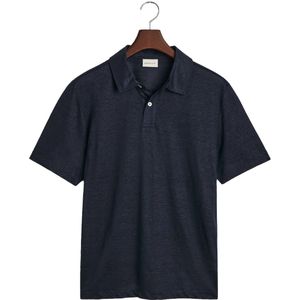 GANT Linen SS POLO, evening blue, S