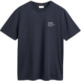 GANT - T-shirt - Katoen - Korte Mouwen - Ronde Hals - Geborduurd Logo