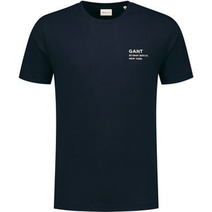 GANT - T-shirt - Katoen - Korte Mouwen - Ronde Hals - Geborduurd Logo