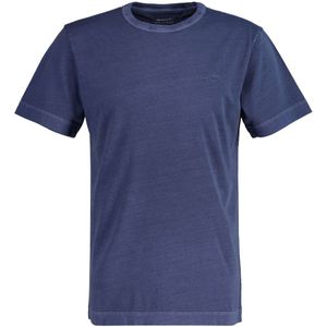 Gant - T-shirt - Donkerblauw - Katoen - Ronde Hals