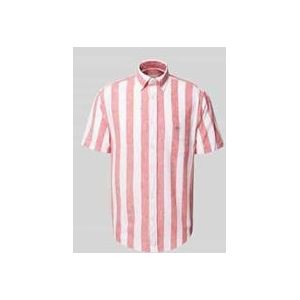 GANT - Vrijetijdsoverhemd - Blauw - Katoen/Linnen - Regular Fit - Knoopsluiting