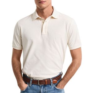 Gant - SUNFADED SS POLO - Poloshirt - Beige - 100% Katoen