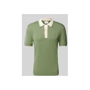 Slim Fit Poloshirt mit Label-Stitching