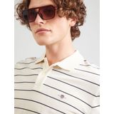 GANT - Gestreepte Korte Mouw Polo - Blauw - Katoen