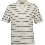 GANT - Gestreepte Korte Mouw Polo - Blauw - Katoen