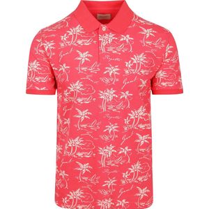Gant - Poloshirt - Rood-roze - Palm Print