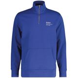 Sweat-shirt - Blauw - Met Logo - Hoge Katoeninhoud