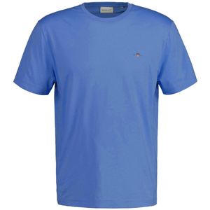 Gant - Shield SS T-shirt - Blauw - 100% Katoen