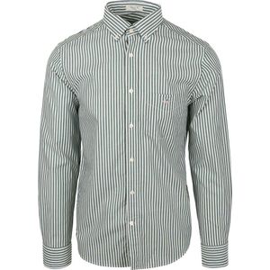 GANT - Overhemd - Wit - Regular Fit - Lange Mouw - Gestreept