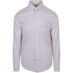 Gant - Casual Overhemd - Blauw Rood - Poplin - Heren