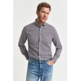 GANT - Chemise Reg Twill Gingham - Bruin - Overhemd