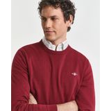 Gant - CLASSIC COTTON C-NECK - Gebreide Trui - Plumped Red - 100% Katoen