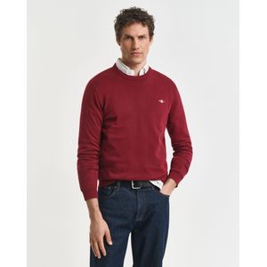 Gant - CLASSIC COTTON C-NECK - Gebreide Trui - Plumped Red - 100% Katoen