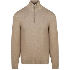 GANT - Cotton Cable C-Neck - Trui - Dark Jeansblue Melange