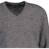 GANT Extra fijne lamswol, V-hals, dark grey melange, S
