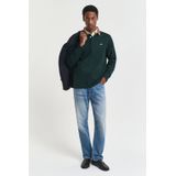 Gant - CORD COLLAR HEAVY RUGGER - Poloshirt - Tartan green - Lange Mouwen