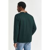 Gant - CORD COLLAR HEAVY RUGGER - Poloshirt - Tartan green - Lange Mouwen