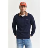 Gant - Pullovers - Donkerblauw - Normale Fit - Katoen