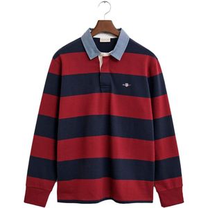 GANT - Superfine Lambswool Half Zip - Trui - Plumped Red - Wol 100%