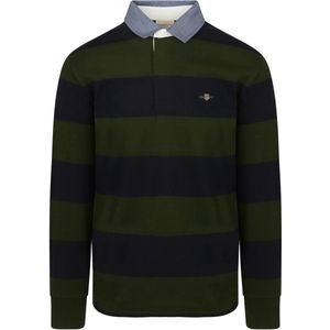GANT - REG Chambray Stripe Heavy Rugger - Groen - Hemden
