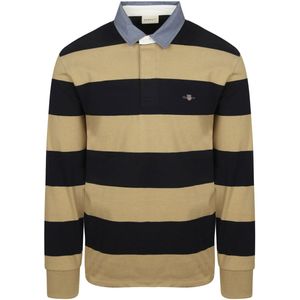 Gant - REG CHAMBRAY STRIPE HEAVY RUG - Polo Lange Mouw - Beige