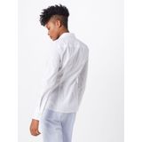 Blouse - Effen - Katoen - Slanke Pasvorm - Lange Mouwen