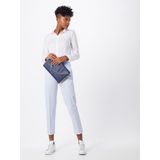 Blouse - Effen - Katoen - Slanke Pasvorm - Lange Mouwen