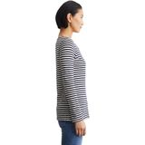 Marc O'Polo - T-Shirt - Blauw - 100% Katoen - Lange Mouwen - Boothals