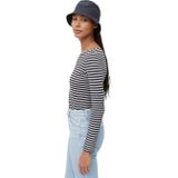 Marc O'Polo - T-Shirt - Blauw - 100% Katoen - Lange Mouwen - Boothals