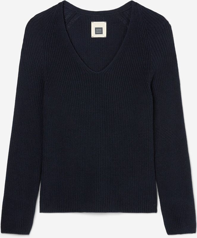 Marc O'Polo - Gebreide Trui - Zwart - Biologisch Katoen