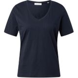 Design - T-shirt - Effen - Jersey - V-hals - Kwartmouw - Normale Pasvorm